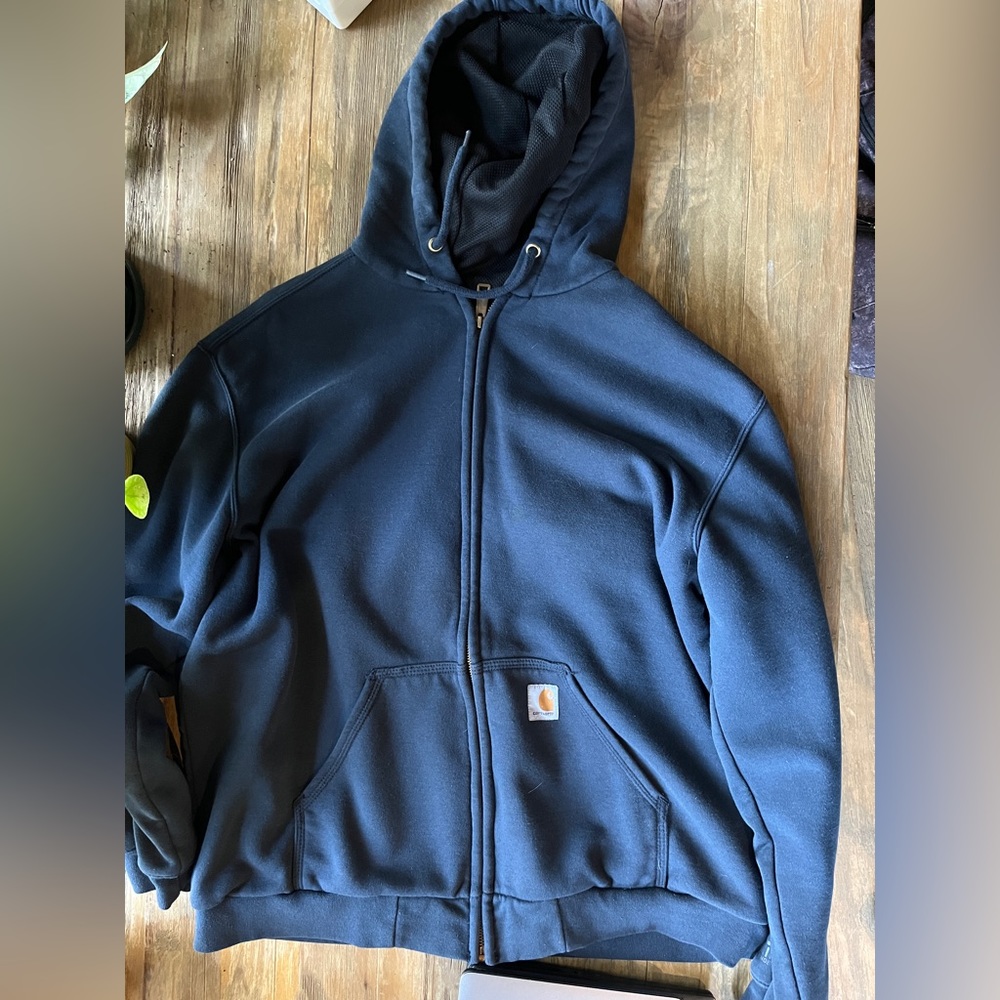 Carhartt navy heavy zip up hoodie